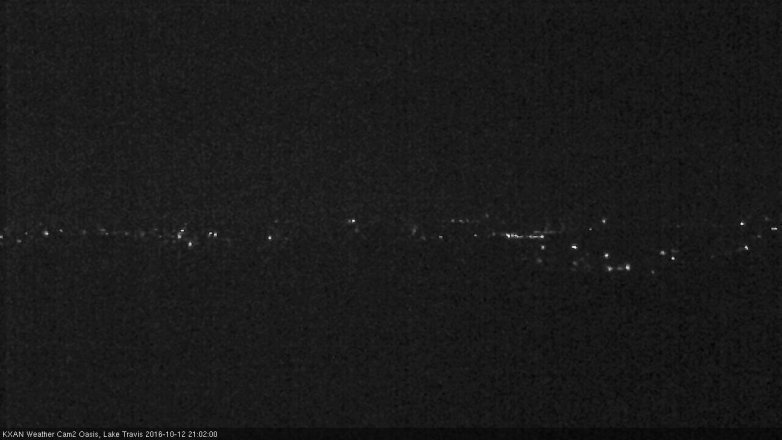 Lake Travis webcam, October 12, 2016 8:05 PM CT