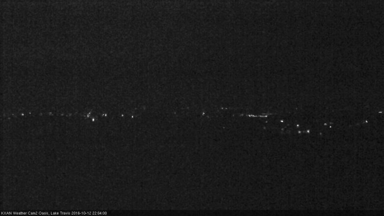 Lake Travis webcam, October 12, 2016 9:20 PM CT