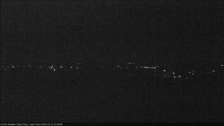 Lake Travis webcam, October 12, 2016 9:25 PM CT
