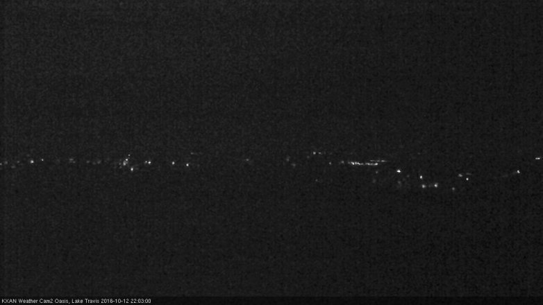 Lake Travis webcam, October 12, 2016 9:35 PM CT