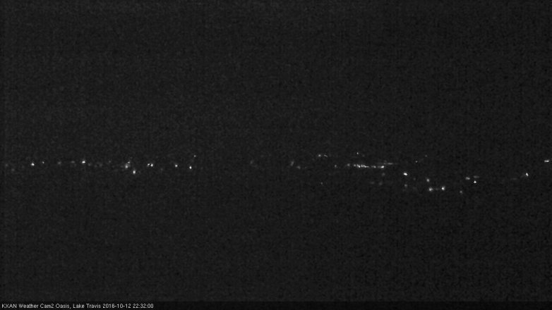 Lake Travis webcam, October 12, 2016 9:50 PM CT