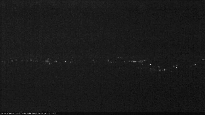 Lake Travis webcam, October 12, 2016 9:55 PM CT