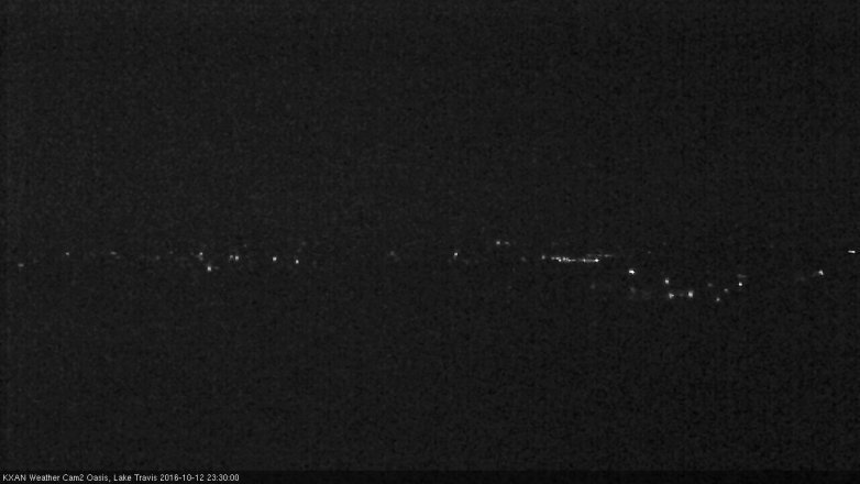 Lake Travis webcam, October 12, 2016 10:50 PM CT