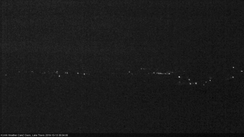 Lake Travis webcam, October 12, 2016 11:25 PM CT