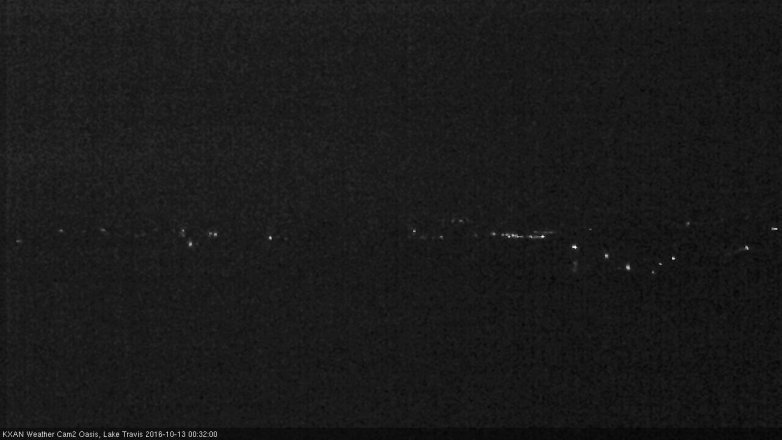 Lake Travis webcam, October 12, 2016 11:50 PM CT