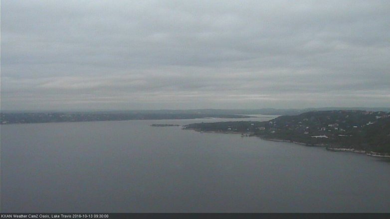 Lake Travis webcam, October 13, 2016 9:00 AM CT