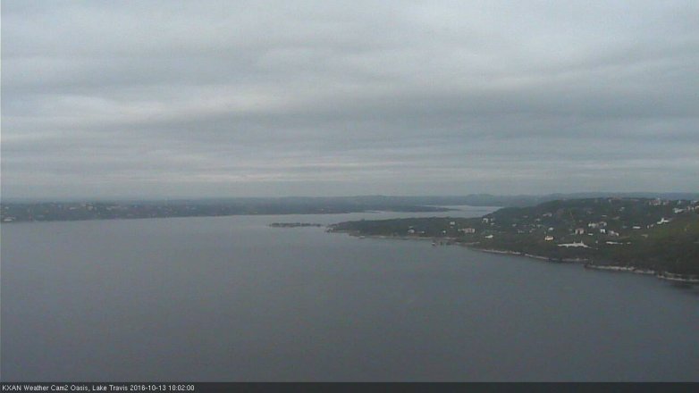 Lake Travis webcam, October 13, 2016 9:25 AM CT