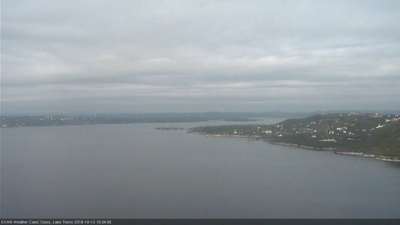 Lake Travis webcam, October 13, 2016 9:55 AM CT