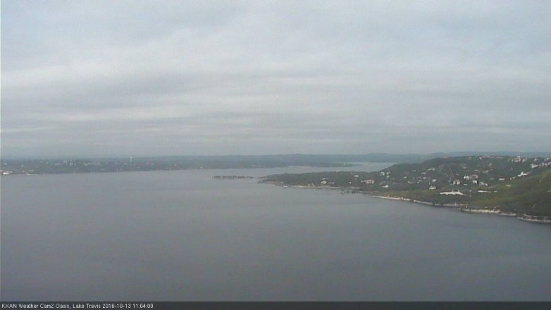 Lake Travis webcam, October 13, 2016 10:30 AM CT