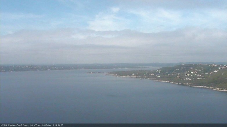 Lake Travis webcam, October 13, 2016 11:05 AM CT
