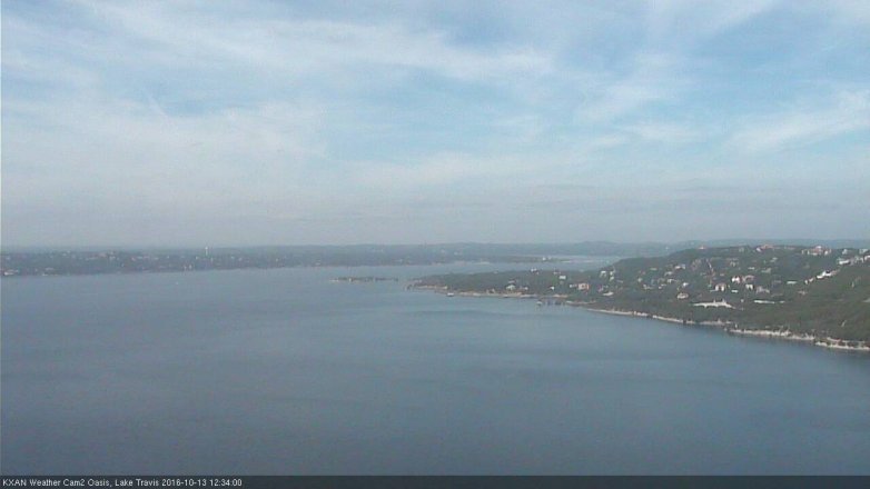 Lake Travis webcam, October 13, 2016 11:45 AM CT