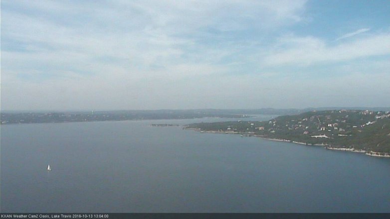Lake Travis webcam, October 13, 2016 12:35 PM CT