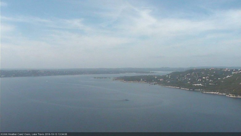Lake Travis webcam, October 13, 2016 12:45 PM CT