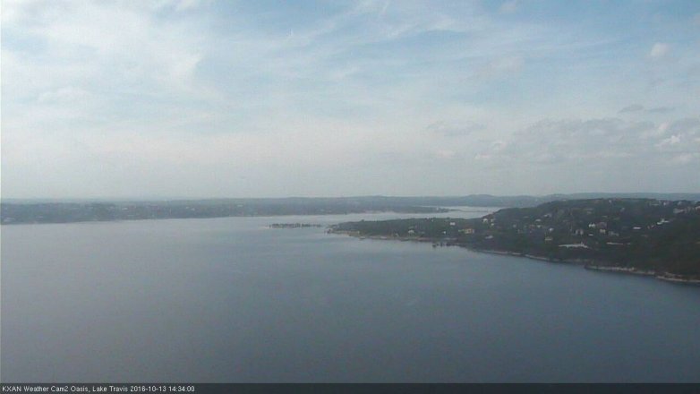 Lake Travis webcam, October 13, 2016 1:45 PM CT