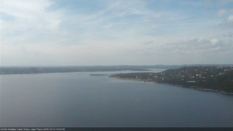 Lake Travis webcam, October 13, 2016 1:55 PM CT