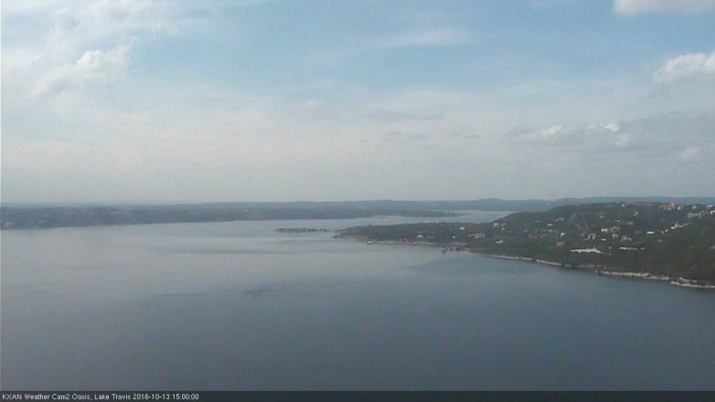 Lake Travis webcam, October 13, 2016 2:30 PM CT