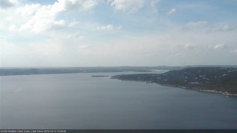 Lake Travis webcam, October 13, 2016 2:55 PM CT