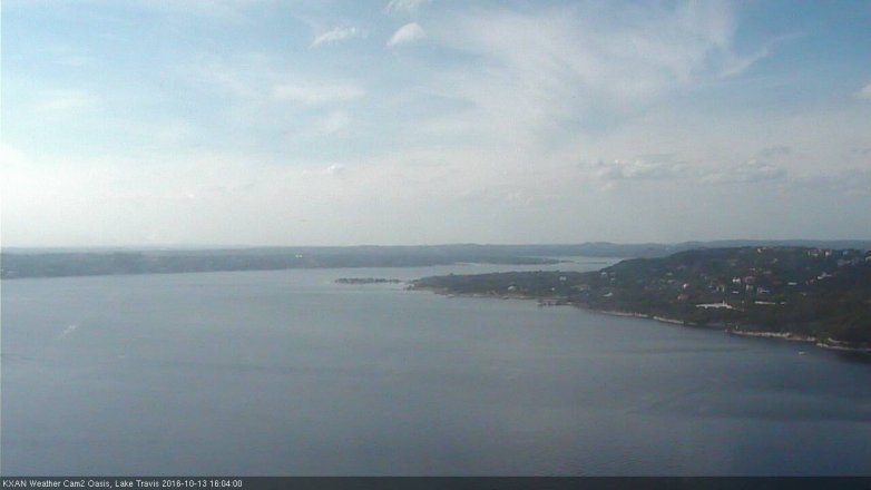 Lake Travis webcam, October 13, 2016 3:30 PM CT