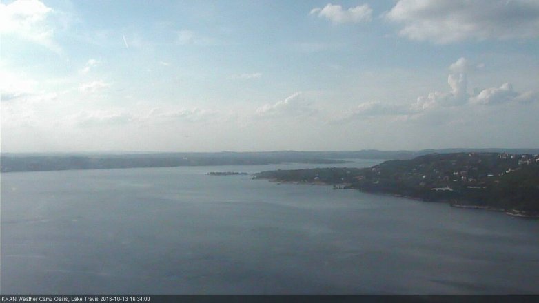 Lake Travis webcam, October 13, 2016 3:50 PM CT