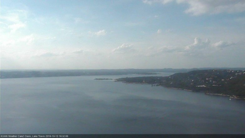 Lake Travis webcam, October 13, 2016 4:00 PM CT
