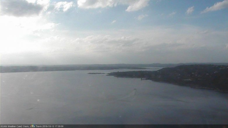 Lake Travis webcam, October 13, 2016 4:40 PM CT