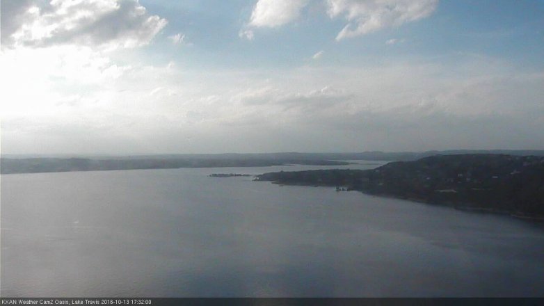 Lake Travis webcam, October 13, 2016 4:50 PM CT