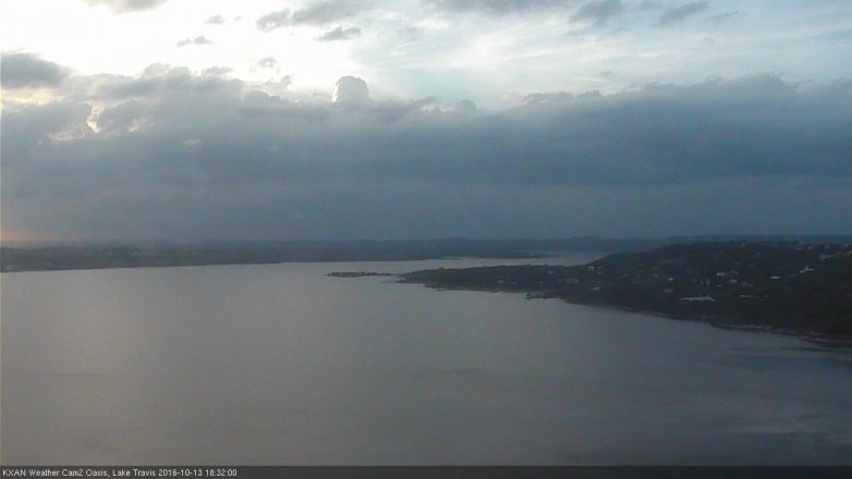 Lake Travis webcam, October 13, 2016 5:35 PM CT