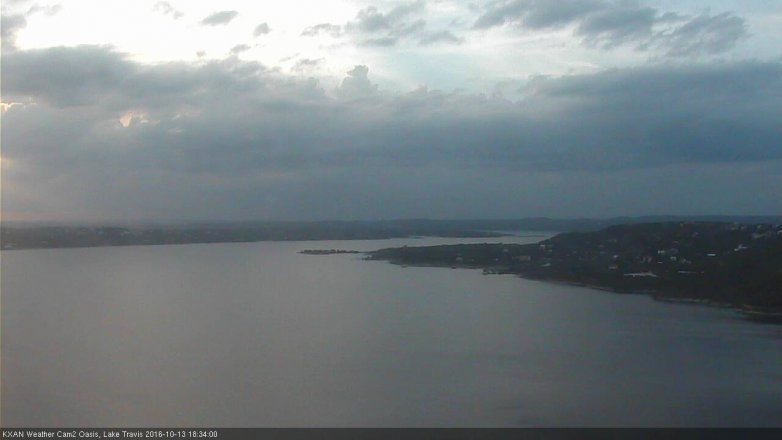Lake Travis webcam, October 13, 2016 5:55 PM CT