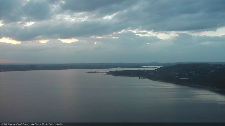 Lake Travis webcam, October 13, 2016 6:20 PM CT