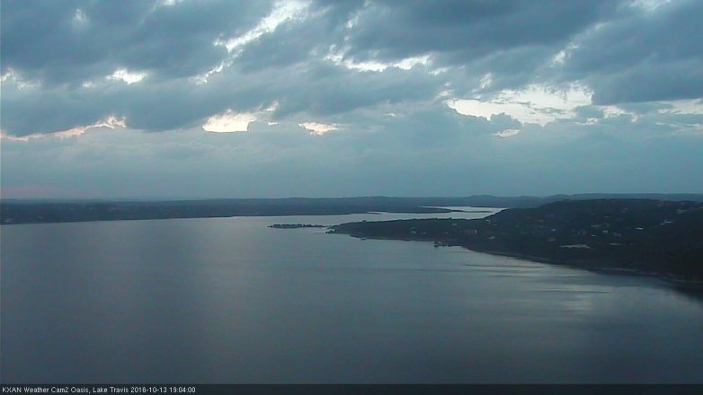 Lake Travis webcam, October 13, 2016 6:30 PM CT