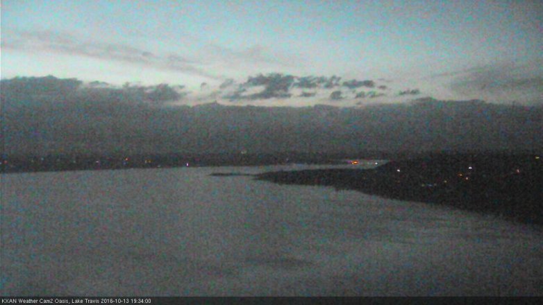 Lake Travis webcam, October 13, 2016 6:40 PM CT