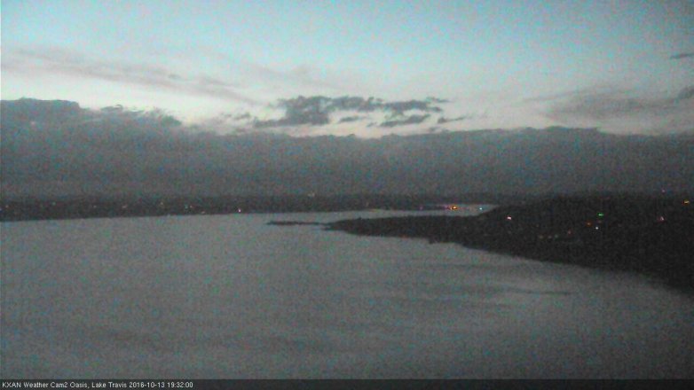 Lake Travis webcam, October 13, 2016 6:55 PM CT