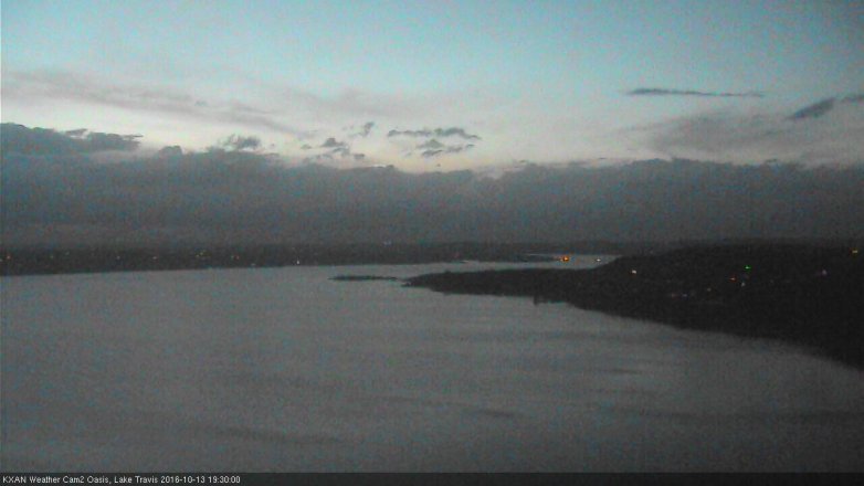 Lake Travis webcam, October 13, 2016 7:00 PM CT