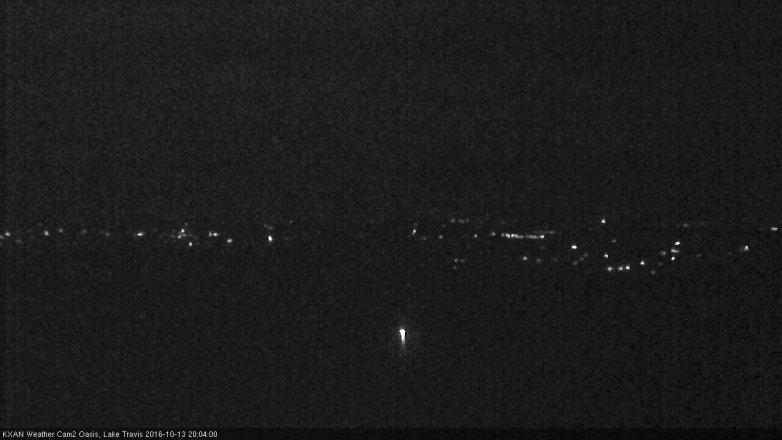 Lake Travis webcam, October 13, 2016 7:30 PM CT