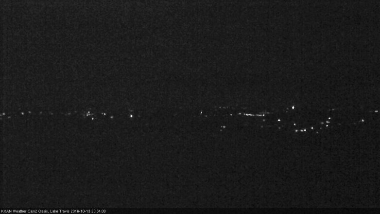 Lake Travis webcam, October 13, 2016 7:50 PM CT