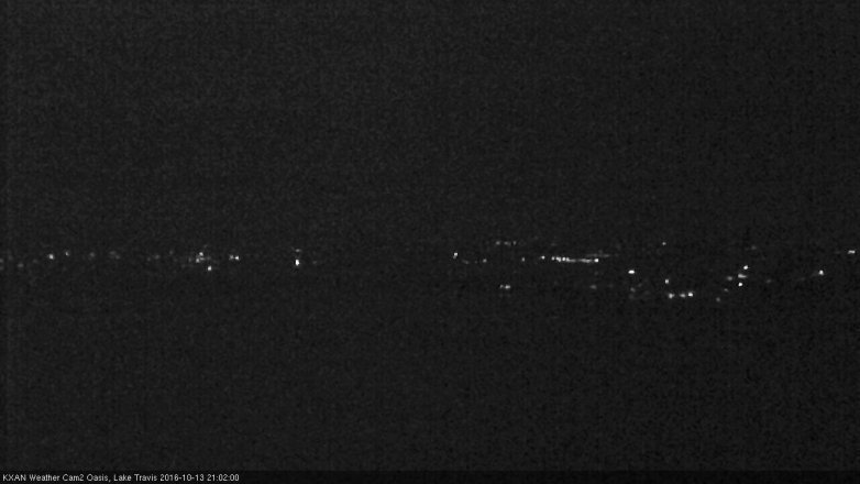 Lake Travis webcam, October 13, 2016 8:20 PM CT