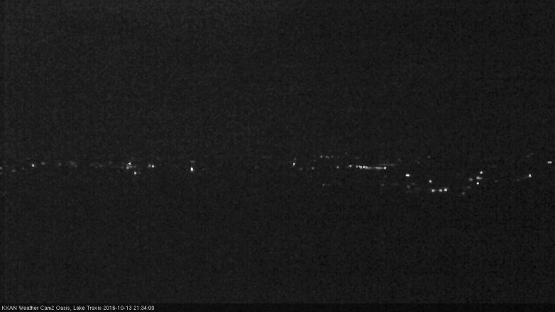 Lake Travis webcam, October 13, 2016 9:00 PM CT