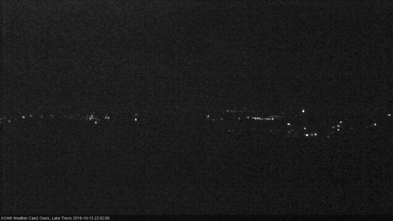 Lake Travis webcam, October 13, 2016 9:05 PM CT
