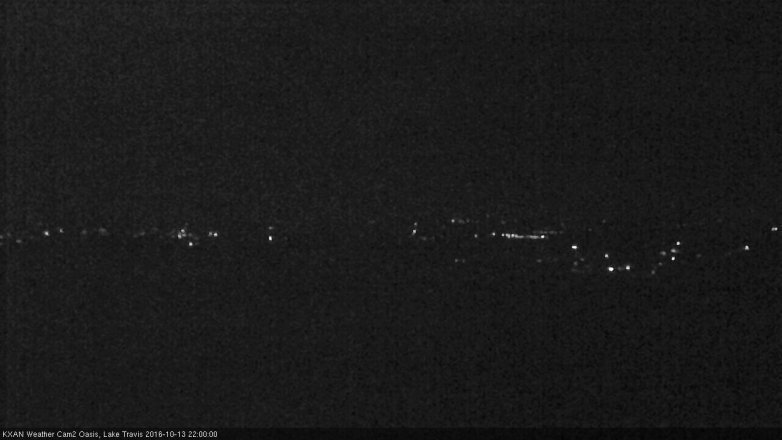Lake Travis webcam, October 13, 2016 9:25 PM CT