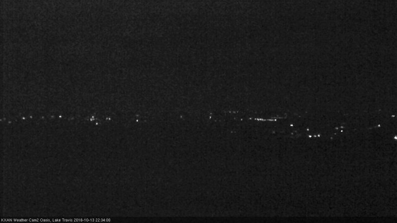 Lake Travis webcam, October 13, 2016 9:45 PM CT