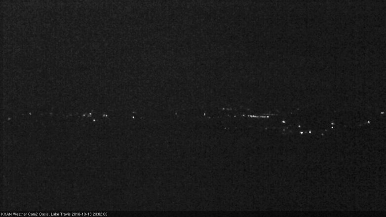Lake Travis webcam, October 13, 2016 10:15 PM CT