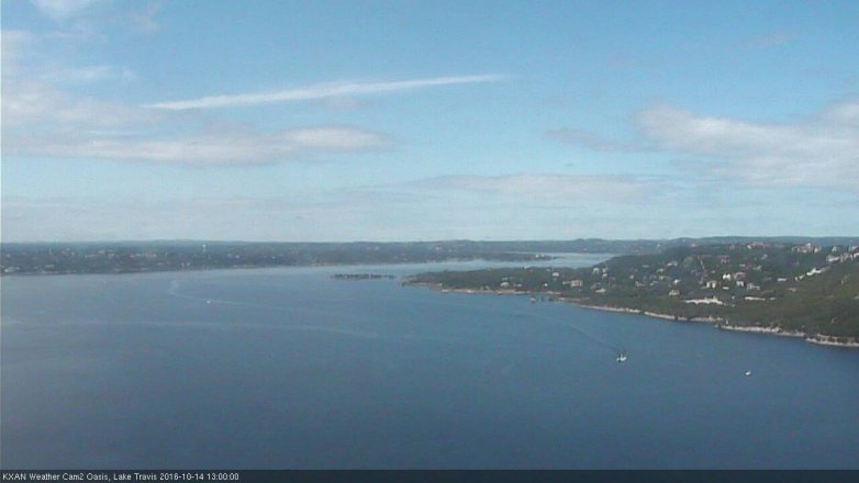 Lake Travis webcam, October 14, 2016 12:05 PM CT
