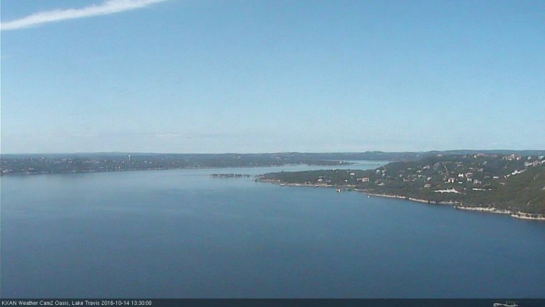 Lake Travis webcam, October 14, 2016 12:45 PM CT