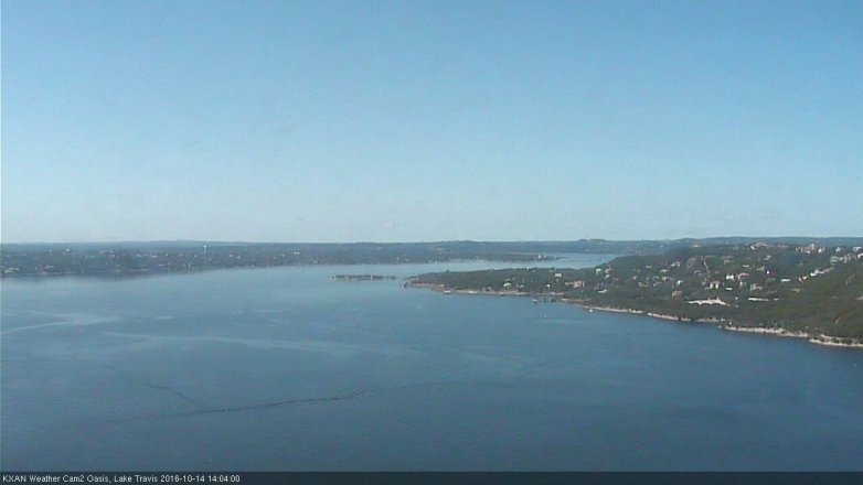 Lake Travis webcam, October 14, 2016 1:25 PM CT