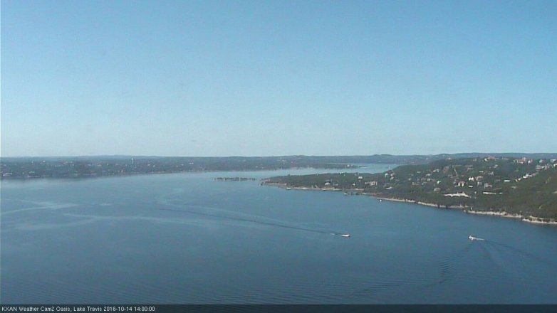 Lake Travis webcam, October 14, 2016 1:30 PM CT
