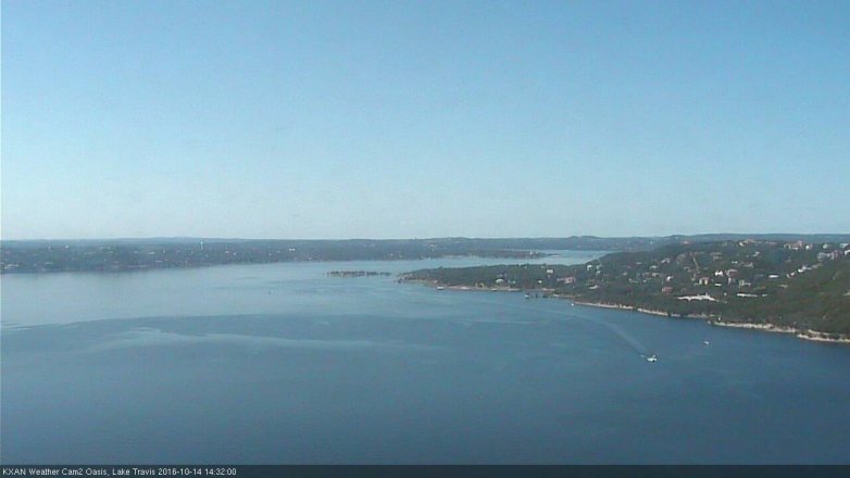 Lake Travis webcam, October 14, 2016 1:45 PM CT