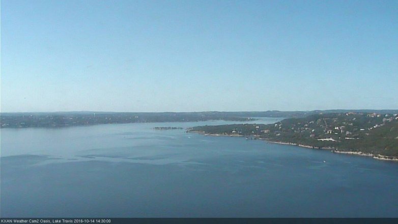 Lake Travis webcam, October 14, 2016 2:00 PM CT