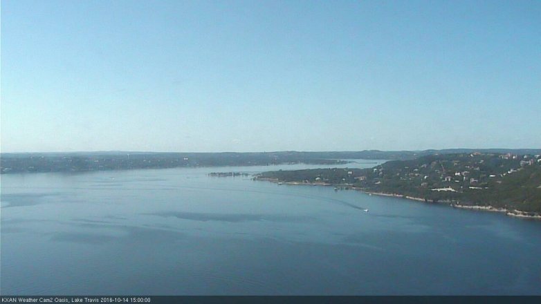 Lake Travis webcam, October 14, 2016 2:30 PM CT