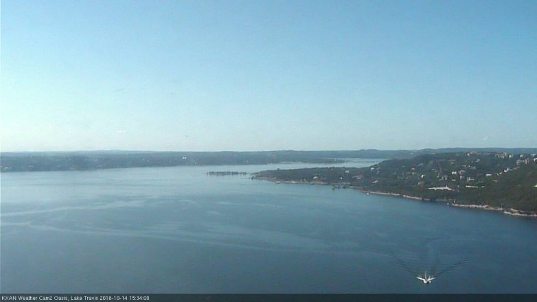 Lake Travis webcam, October 14, 2016 2:45 PM CT