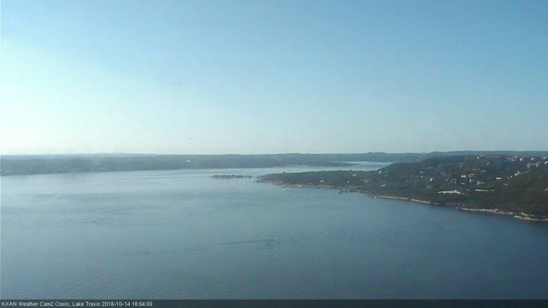 Lake Travis webcam, October 14, 2016 3:10 PM CT